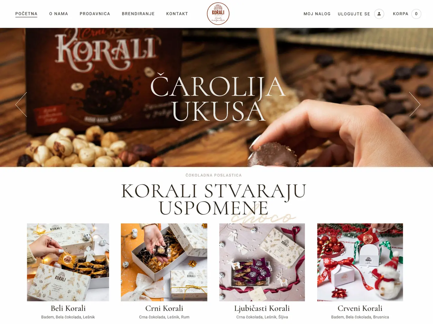 Korali handcrafted chocolate